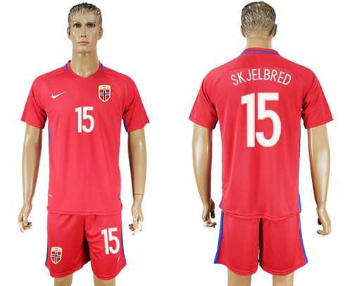 Norway #15 Skjelbred Home Soccer Country Jersey
