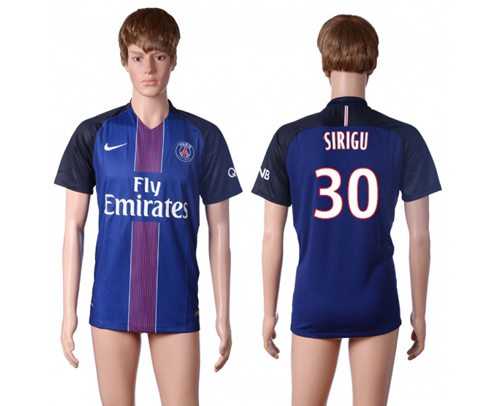 Paris Saint-Germain #30 Sirigu Home Soccer Club Jersey