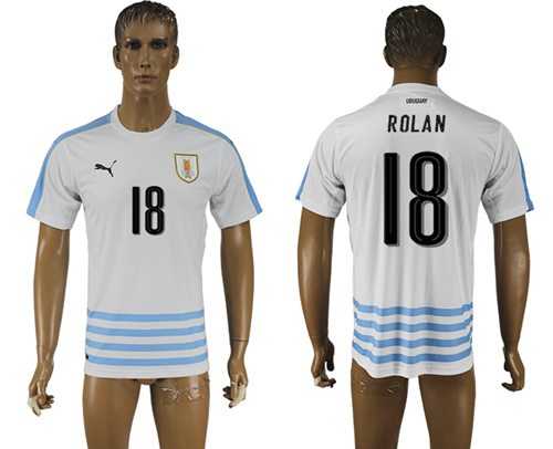 Uruguay #18 Rolan Away Soccer Country Jersey