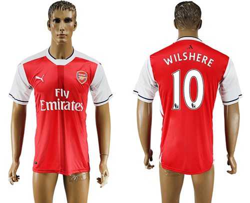 Arsenal #10 Wilshere Home Soccer Club Jersey