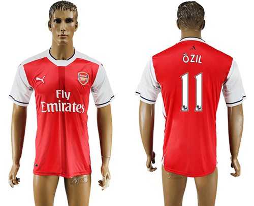 Arsenal #11 Ozil Home Soccer Club Jersey