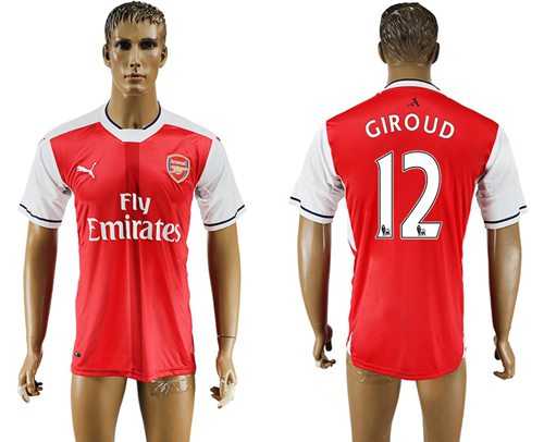 Arsenal #12 Giroud Home Soccer Club Jersey