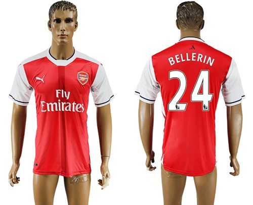 Arsenal #24 Bellerin Home Soccer Club Jersey