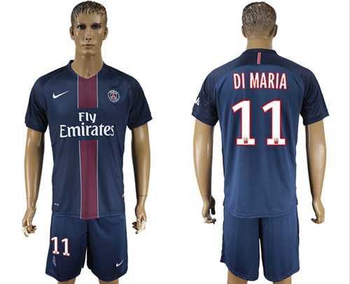 Paris Saint-Germain #11 Di Maria Home Soccer Club Jersey