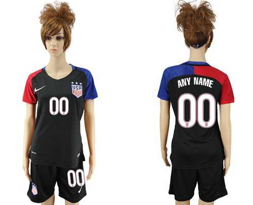 Women's USA Personalized Away Soccer Country Jersey