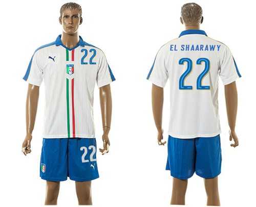 Italy #22 EL Shaarawy Away Soccer Country Jersey