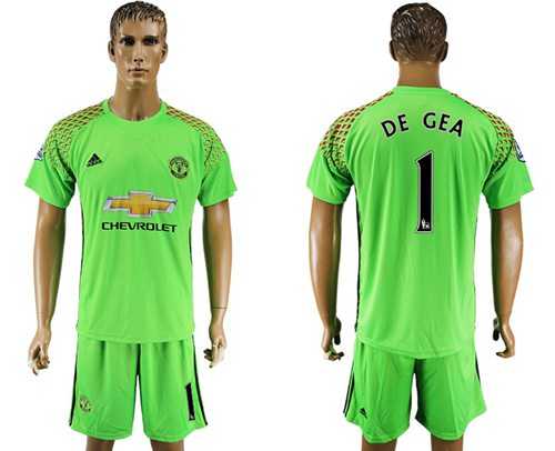 Manchester United #1 DE GEA Green Soccer Club Jersey