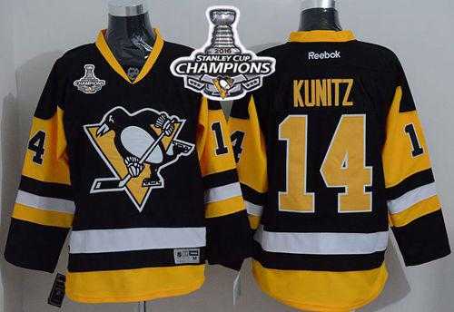 Pittsburgh Penguins #14 Chris Kunitz Black Alternate 2016 Stanley Cup Champions Stitched NHL Jersey