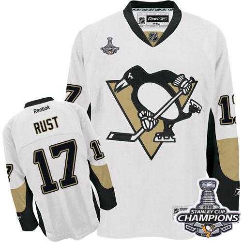 Pittsburgh Penguins #17 Bryan Rust White 2016 Stanley Cup Champions Stitched NHL Jersey