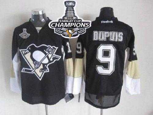 Pittsburgh Penguins #9 Pascal Dupuis Black 2016 Stanley Cup Champions Stitched NHL Jersey