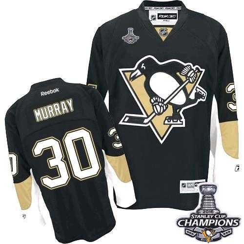 Pittsburgh Penguins #30 Matt Murray Black Home 2016 Stanley Cup Champions Stitched NHL Jersey