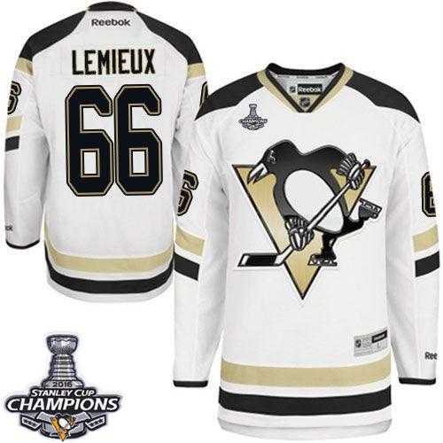 Pittsburgh Penguins #66 Mario Lemieux White 2014 Stadium Series 2016 Stanley Cup Champions Stitched NHL Jersey