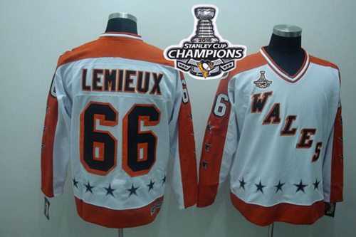 Pittsburgh Penguins #66 Mario Lemieux White CCM All Star 2016 Stanley Cup Champions Stitched NHL Jersey