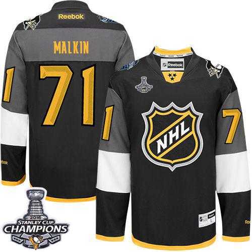Pittsburgh Penguins #71 Evgeni Malkin Black 2016 All Star Stanley Cup Champions Stitched NHL Jersey