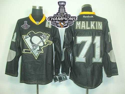 Pittsburgh Penguins #71 Evgeni Malkin Black Ice 2016 Stanley Cup Champions Stitched NHL Jersey