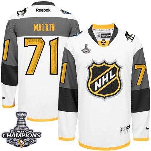 Pittsburgh Penguins #71 Evgeni Malkin White 2016 All Star Stanley Cup Champions Stitched NHL Jersey