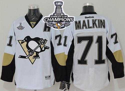 Pittsburgh Penguins #71 Evgeni Malkin White 2016 Stanley Cup Champions Stitched NHL Jersey