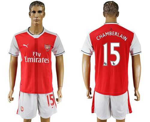 Arsenal #15 Chamberlain Home Soccer Club Jersey