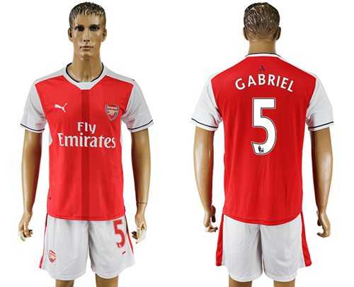 Arsenal #5 Gabriel Home Soccer Club Jersey