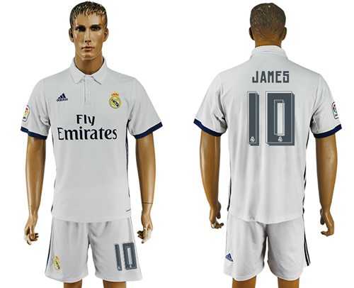 Real Madrid #10 James White Home Soccer Club Jersey