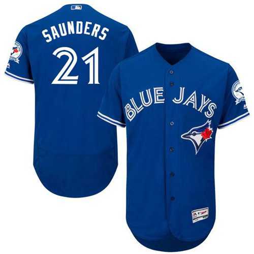 Toronto Blue Jays #21 Michael Saunders Blue Flexbase Authentic Collection Stitched Baseball Jersey