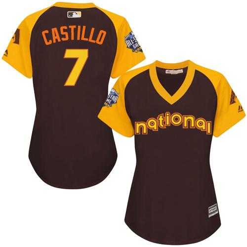 Women's Arizona Diamondbacks #7 Welington Castillo Brown 2016 All-Star National League Stitched Baseball Jersey