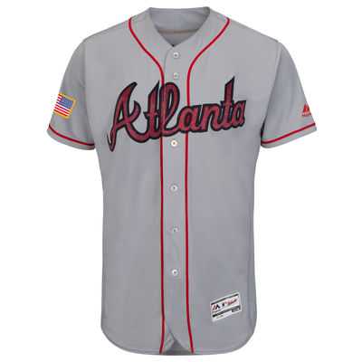 Atlanta Braves Blank Grey Stitched 2016 Fashion Stars & Stripes Flex Base Baseball Jersey