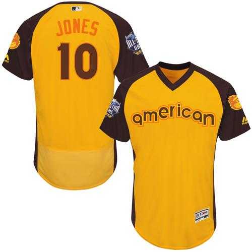 Baltimore Orioles #10 Adam Jones Gold Flexbase Authentic Collection 2016 All-Star American League Stitched Baseball Jersey