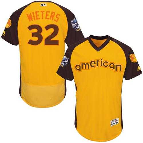 Baltimore Orioles #32 Matt Wieters Gold Flexbase Authentic Collection 2016 All-Star American League Stitched Baseball Jersey