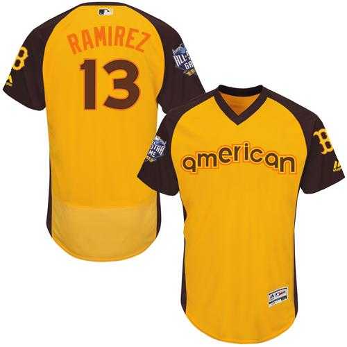 Boston Red Sox #13 Hanley Ramirez Gold Flexbase Authentic Collection 2016 All-Star American League Stitched Baseball Jersey