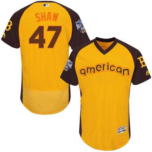 Boston Red Sox #47 Travis Shaw Gold Flexbase Authentic Collection 2016 All-Star American League Stitched Baseball Jersey