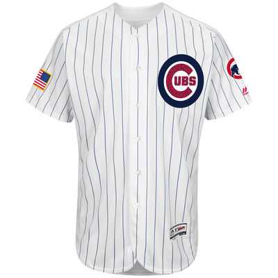 Chicago Cubs Blank White Stitched 2016 Fashion Stars & Stripes Flex Base Baseball Jersey