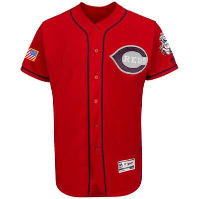 Cincinnati Reds Blank Scarlet Stitched 2016 Fashion Stars & Stripes Flex Base Baseball Jersey