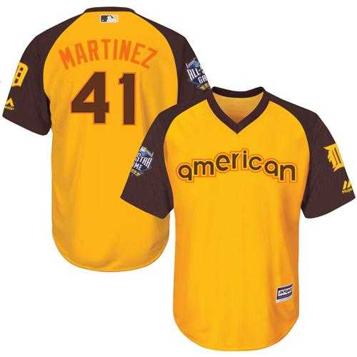 Youth Detroit Tigers #41 Victor Martinez Gold 2016 All-Star American League Stitched Baseball Jersey
