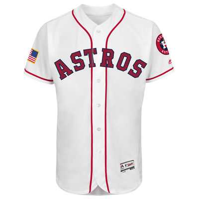 Houston Astros Blank White Stitched 2016 Fashion Stars & Stripes Flex Base Baseball Jersey
