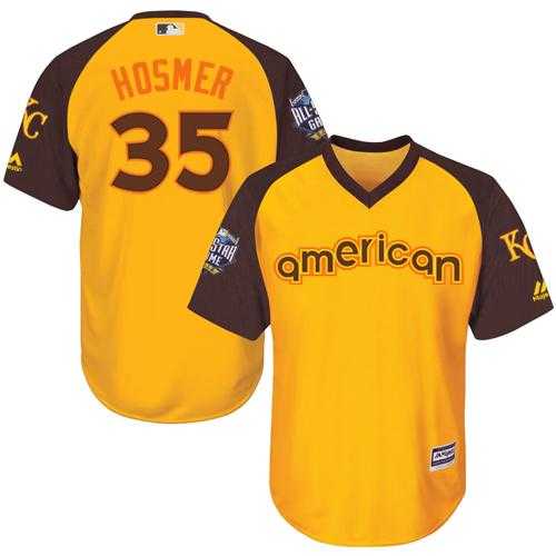 Youth Kansas City Royals #35 Eric Hosmer Gold 2016 All-Star American League Stitched Baseball Jersey
