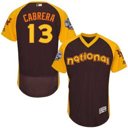 New York Mets #13 Asdrubal Cabrera Brown Flexbase Authentic Collection 2016 All-Star National League Stitched Baseball Jersey