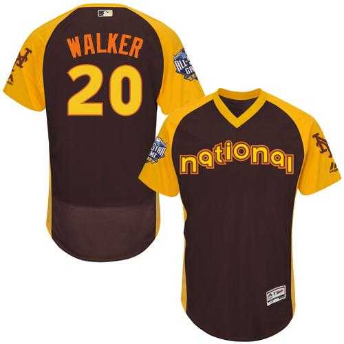 New York Mets #20 Neil Walker Brown Flexbase Authentic Collection 2016 All-Star National League Stitched Baseball Jersey