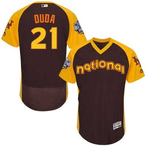 New York Mets #21 Lucas Duda Brown Flexbase Authentic Collection 2016 All-Star National League Stitched Baseball Jersey