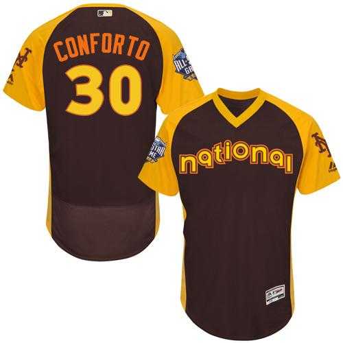 New York Mets #30 Michael Conforto Brown Flexbase Authentic Collection 2016 All-Star National League Stitched Baseball Jersey