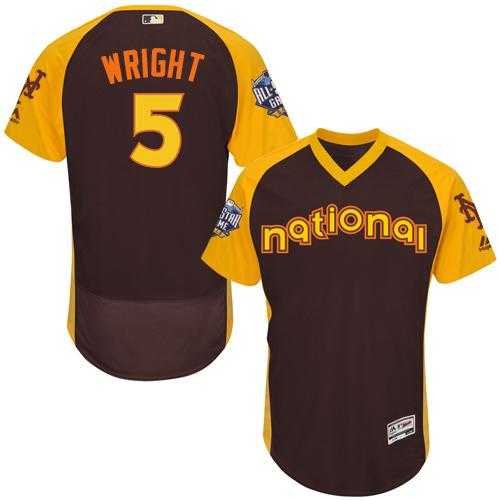 New York Mets #5 David Wright Brown Flexbase Authentic Collection 2016 All-Star National League Stitched Baseball Jersey