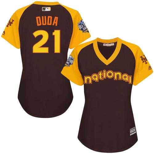Women's New York Mets #21 Lucas Duda Brown 2016 All-Star National League Stitched Baseball Jersey