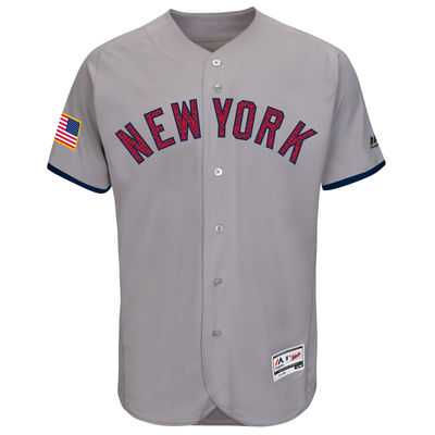 New York Yankees Blank Grey Stitched 2016 Fashion Stars & Stripes Flex Base Baseball Jersey