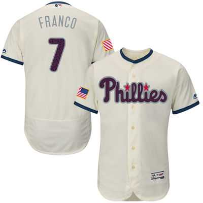 Philadelphia Phillies #7 Maikel Franco White Stitched 2016 Fashion Stars & Stripes Flex Base Baseball Jersey