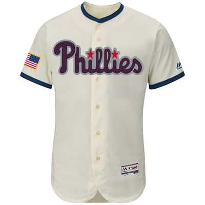 Philadelphia Phillies Blank White Stitched 2016 Fashion Stars & Stripes Flex Base Baseball Jersey