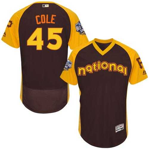 Pittsburgh Pirates #45 Gerrit Cole Brown Flexbase Authentic Collection 2016 All-Star National League Stitched Baseball Jersey