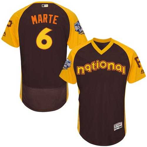 Pittsburgh Pirates #6 Starling Marte Brown Flexbase Authentic Collection 2016 All-Star National League Stitched Baseball Jersey