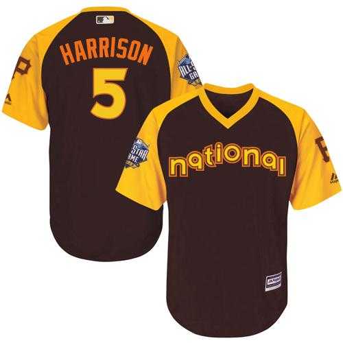 Youth Pittsburgh Pirates #5 Josh Harrison Brown 2016 All-Star National League Stitched Baseball Jersey