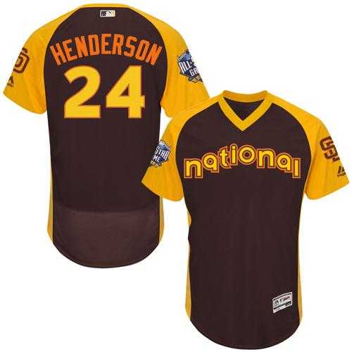 San Diego Padres #24 Rickey Henderson Brown Flexbase Authentic Collection 2016 All-Star National League Stitched Baseball Jersey