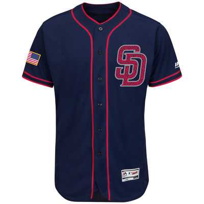 San Diego Padres Balnk Navy Blue Stitched 2016 Fashion Stars & Stripes Flex Base Baseball Jersey